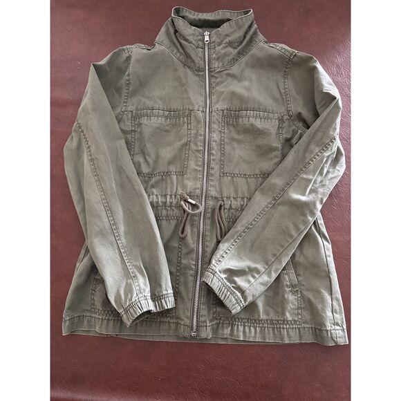 Old Navy Green Army Field Zip Jacket Size S - Picture 1 of 5
